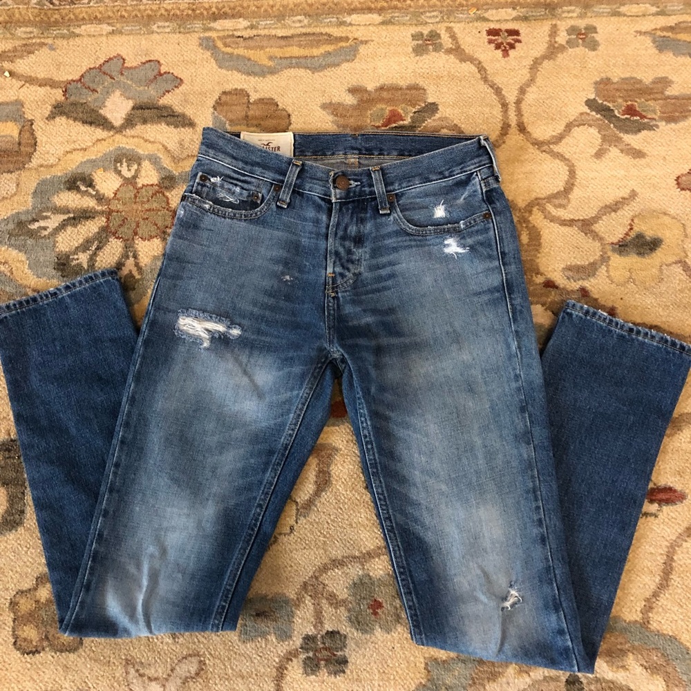 Hollister men’s or young men’s distressed jeans